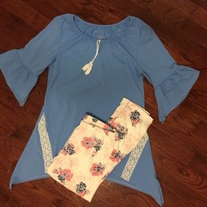 One Step Up Shirt and Leggings Outfit